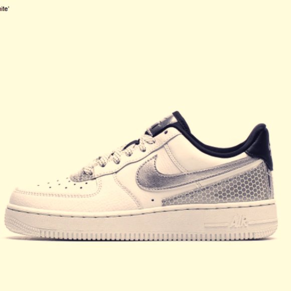 Nike Air Force 1 3M Summit White Size 5.5 - Picture 7 of 9